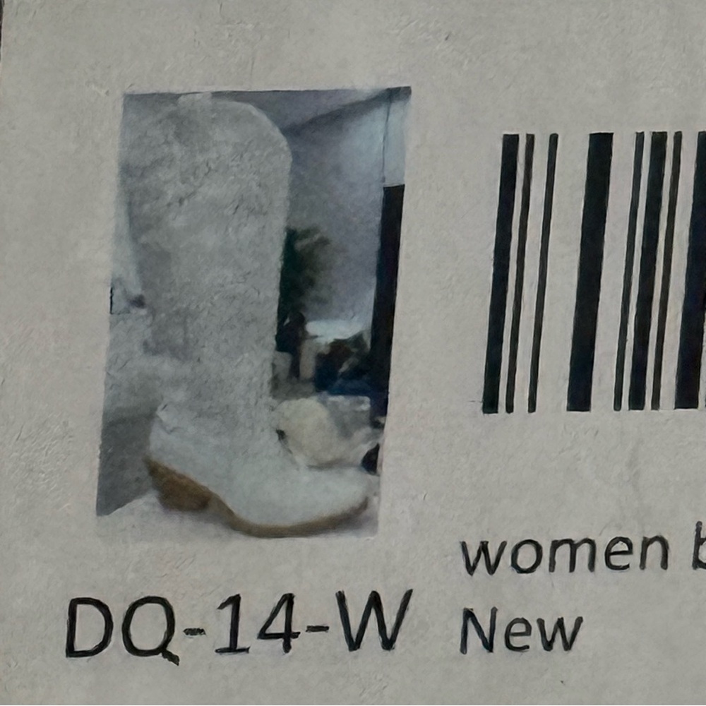 Amazon White Western-Style Women's Fashion Boots Size 11 - Picture 3 of 4